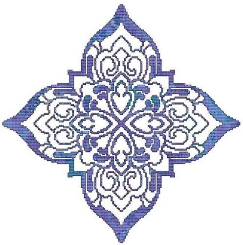 (image for) Blue Decorative Quilt Block 05